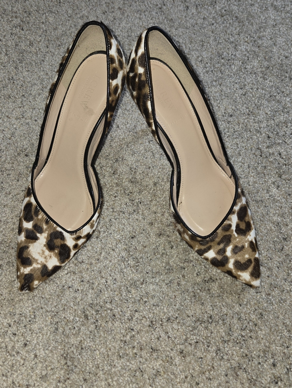 J. Crew Leopard Print Pointed Toe Heels